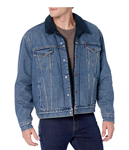 Image of Levi's Men's Sherpa Cotton Blend Standard Length Trucker Jacket