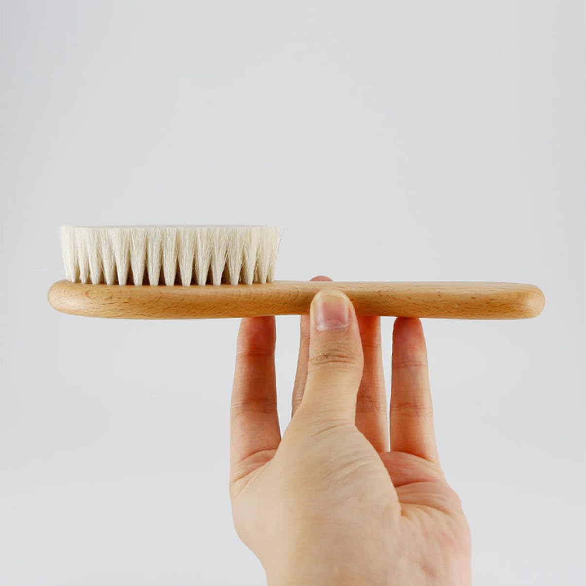 ibasenice 5juegos Cepillo De Cabello Para Bebés De Madera y Cepillo De Lana Natural Cuidado Para Recién Nacidos y Ligero Para Masaje Del Cabelludo