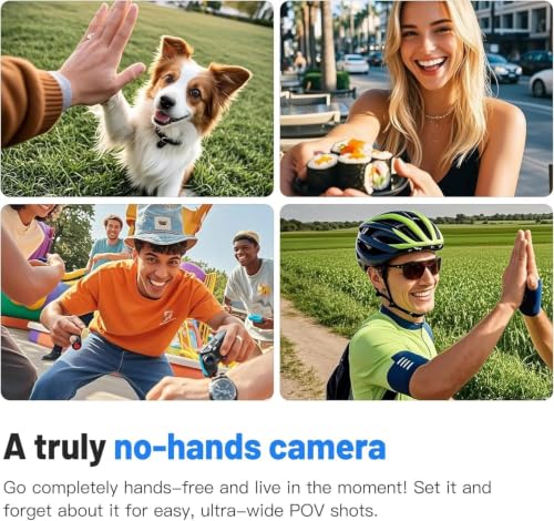 Image of 1080P Thumb Action Camera, Mini Body Cameras with Magnetic Lanyard | Wearable Pocket Vlogging Camera, Small Portable Body Cam Helmet Cam for Work, Cycling, Travel, Pet Walking
