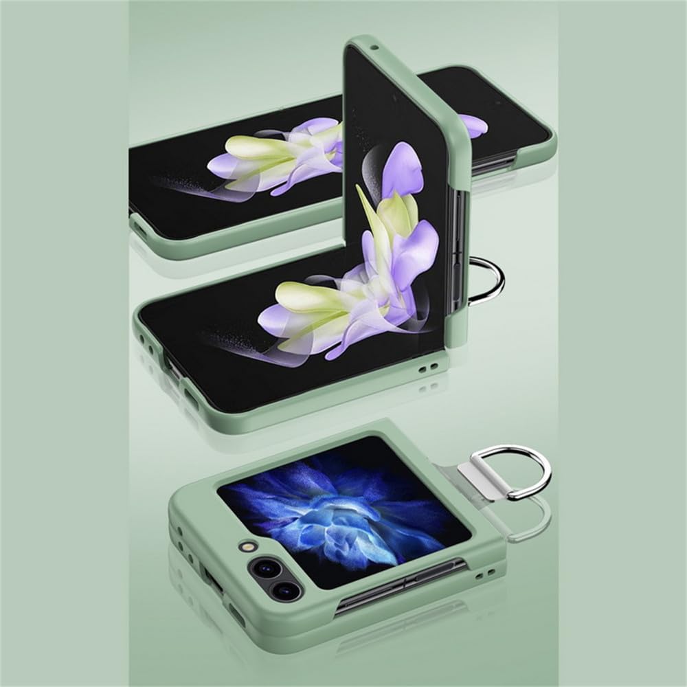 EKSED Custodia Pieghevole per Samsung Galaxy Z Flip 5 5G con Anello Cover Rigida Trasparente per paraurti Protettivo Z Flip 5