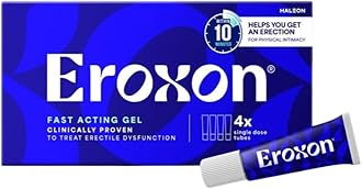 Eroxon Erectile Dysfunction Treatment Gel, Clinically Proven Topical Gel, Helps Get an Erection Within 10 Minutes, 4 Single Use Tubes