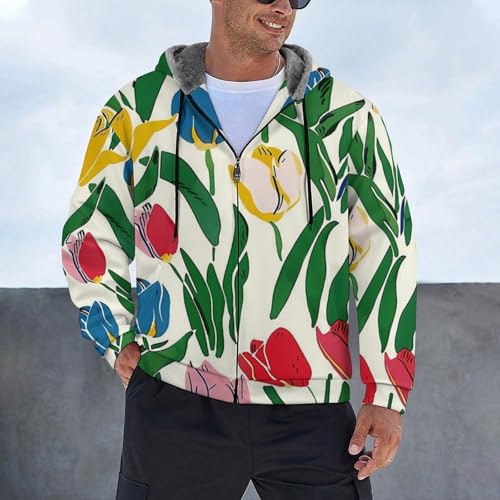 Chaqueta polar para hombre con capucha abrigo de invierno cálido senderismo 2