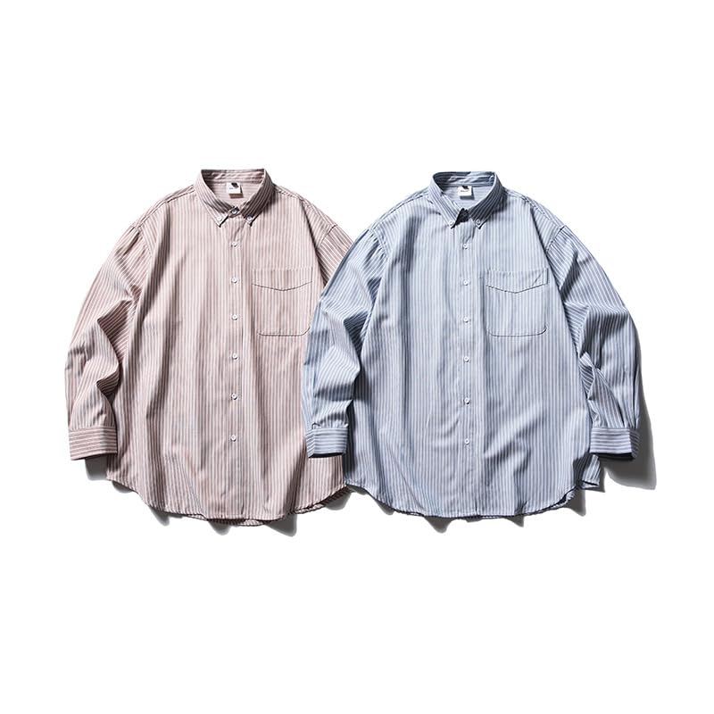 Chemise Ample à Revers Hommes Vêtement Rétro Décontracté Automne Mode Masculine - 6