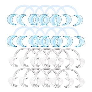 Biluer 30PCS Wanghouders Mondopener C-vormig Retractor Tanden Wordt Gebruikt Bij Kaakchirurgie En Het Bleken Van Tanden In Salons(Maat:S/M/L,Blauw,Wit)