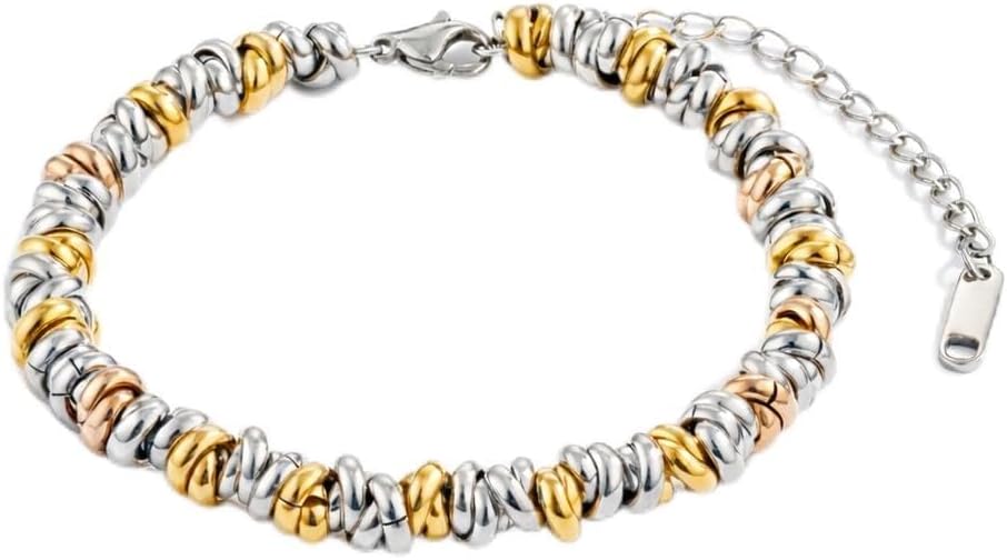 Waterproof Gold Bracelet | Mixed Metal Bracelet | Women's Link Bracelets | Tarnish Free Gold Jewelry | 18K PVD Gold Plated | Accessories for Women | Bracelets for Women Trendy