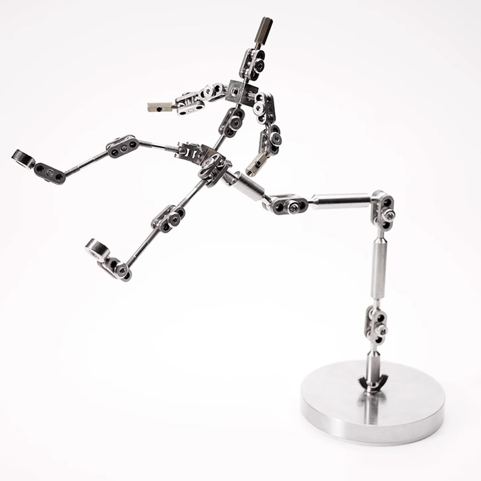 Esqueleto De Personaje De Animación Stop Motion con Sistema De Aparejo De Armadura De Acero Inoxidable (Cabeza Roscada), Adecuado para Animación Stop Motion(Size:18cm,Color:Pro)