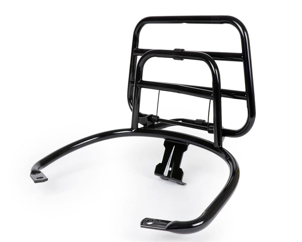 MOTONOSTRA Gepäckträger schwarz glanz klappbar hinten kompatibel Vespa GT GTL GTV GTS Super GT60 125 200 250 300