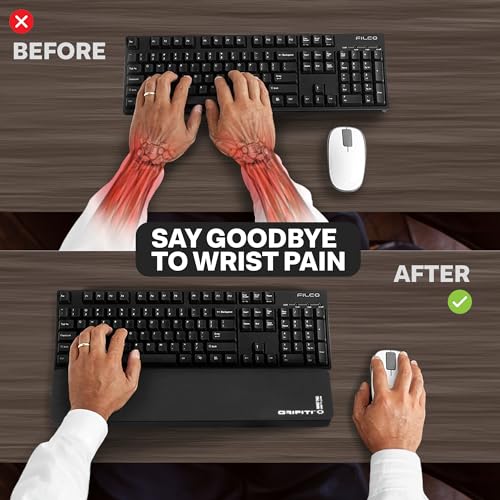 Grifiti Fat Wrist Pad 17 in Black is a 4 Inch Wide Wrist Rest for Standard Keyboards and Mechanical Keyboards New Materials