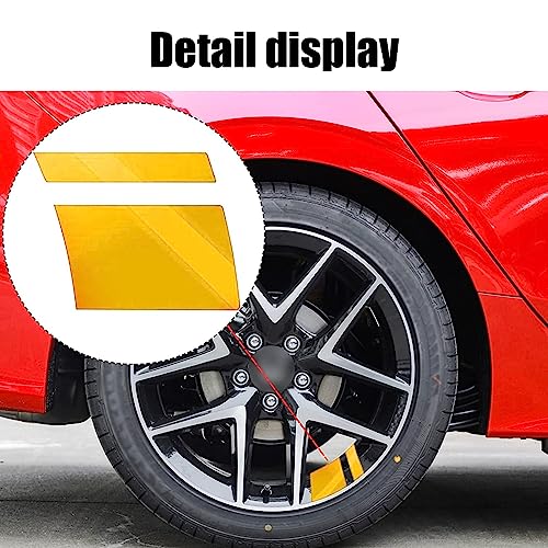 Image of gunhunt 6 PCS Car Reflective Stickers, Wheel Rim Decal Stripes Car Decals, Automotive Decals Hash Stripe Stickers for 18-21 Inch Wheels Tire Rim Safety Decoration Accessories (Yellow)