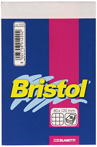 Formato 8x12 cm Blasetti 244400, 10 blocchi punto metallico A7 BRISTOL
