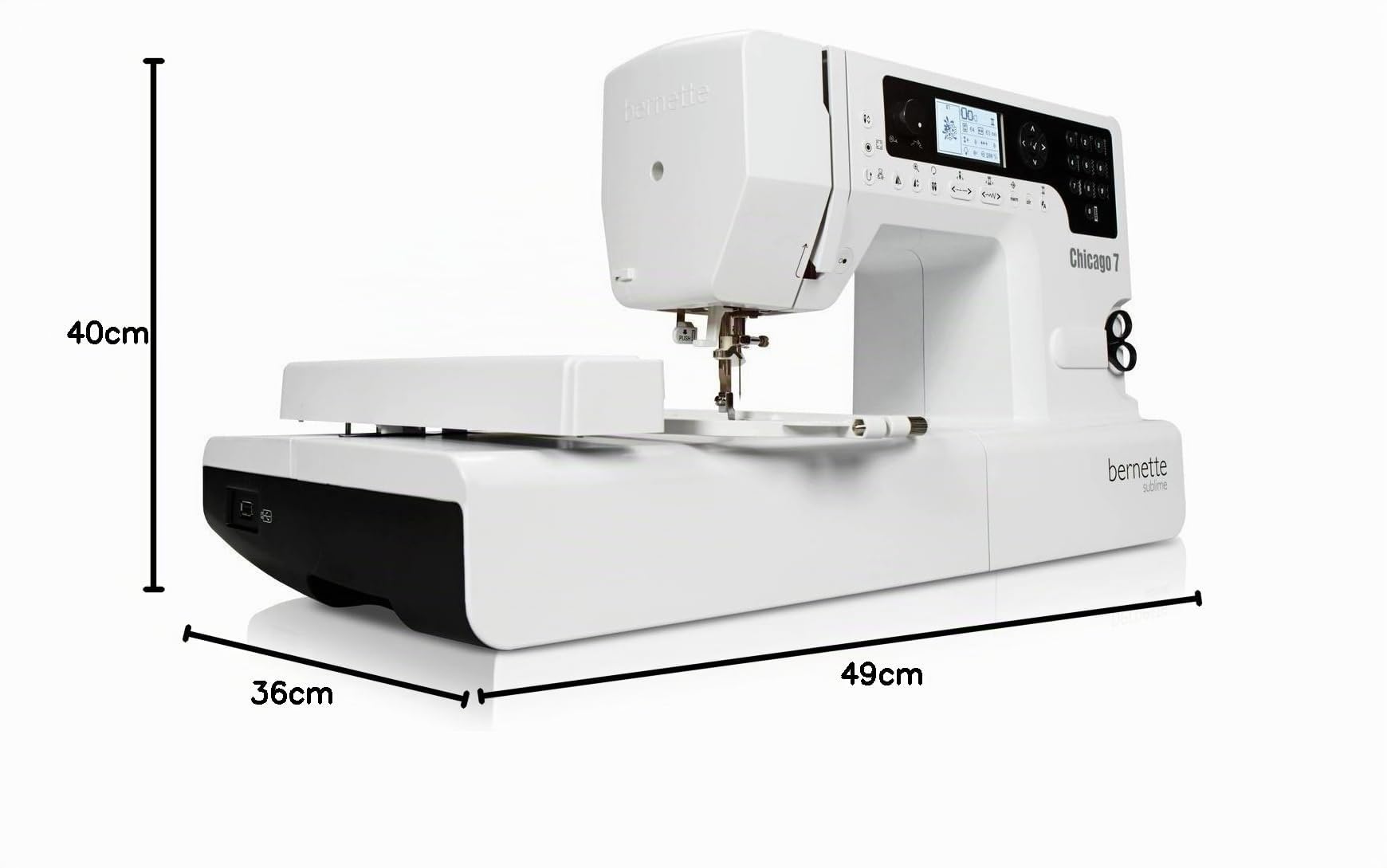 Bernette Bernina / 0115367000 Macchina da Cucire, Cucitrice Automatica, Cucito Creativo, Metallo, Bianco