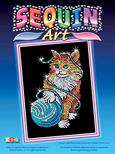 Sequin Art Blue, Kitten, Sparkling Arts and Crafts Picture Kit, Creative Crafts