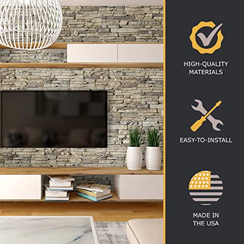 image for AZ Faux High-Density Polyurethane Faux Stone Wall Covering Panels for 