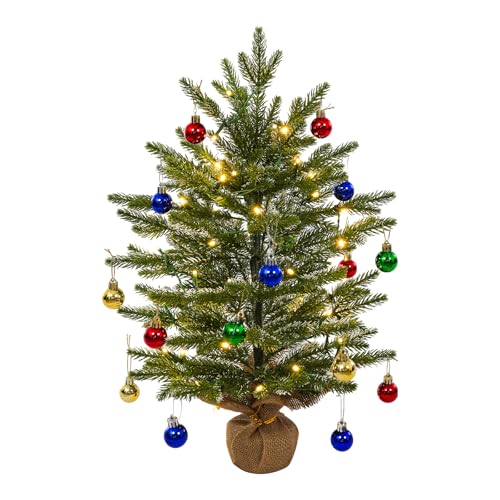 AGM 60 cm Tisch Weihnachtsbaum Klein mit 50 LEDs Lichterketten Deko 18...