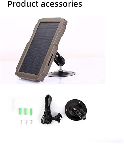 Miniatura 6 de Lixada Kit de panel solar para cámara de sendero, 3000 mAh, 6 V-12 V, recargable con soporte giratorio de 360  y cable de 9.8 pies, cargador solar