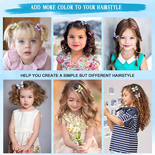 Organza Butterfly Clips For Girls, 40 Pcs 3D Butterfly Hair Clips Medium Size, Fabric Butterfly Hair Clips For Women Wedding Party Diy Hair Accessories (Colorful) #TOP6
