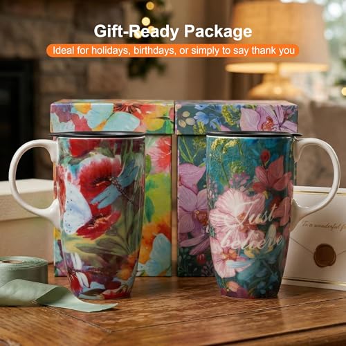 Set de 2 Mugs de Cerámica para Viaje con Tapa 17oz miniatura 5