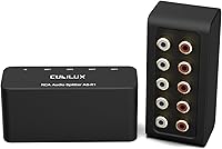 Cubilux AS-R1 4-Way RCA Audio Splitter - 1-in-4-Out Passive Stereo Splitter with Aluminum Alloy Case for Lossless Sound