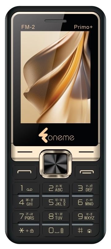 Foneme Latest PRIMO+ 4G Working Dual Sim | Keypad Mobile | with 2.4" Display | YouTube Working | Voice Changer | BT Dialer | Call Recording | Long Lasting Battery | FM | Camera | Feature Phone | Black
