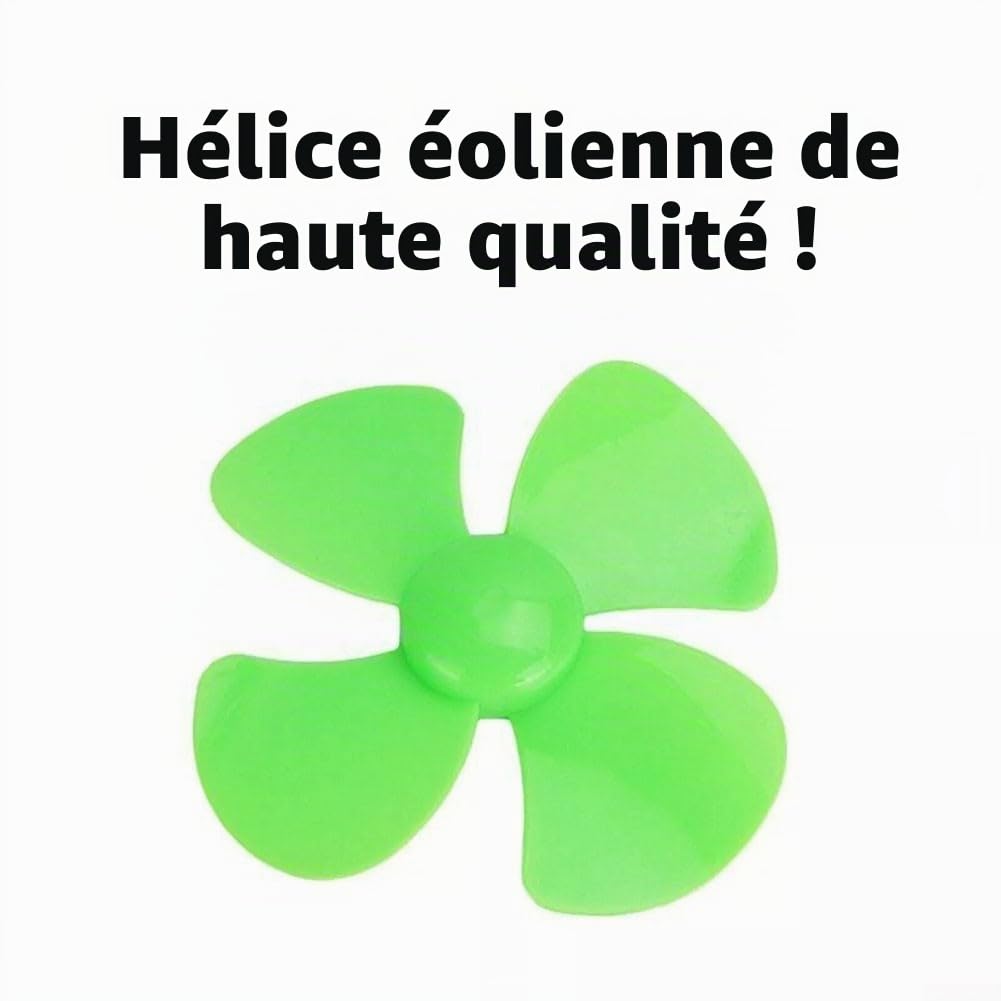 Mini moteur éolien, générateur d'énergie éolienne, petit générateur d'éolienne, générateur d'énergie alternative, kit de bricolage LED (sans ampoule)