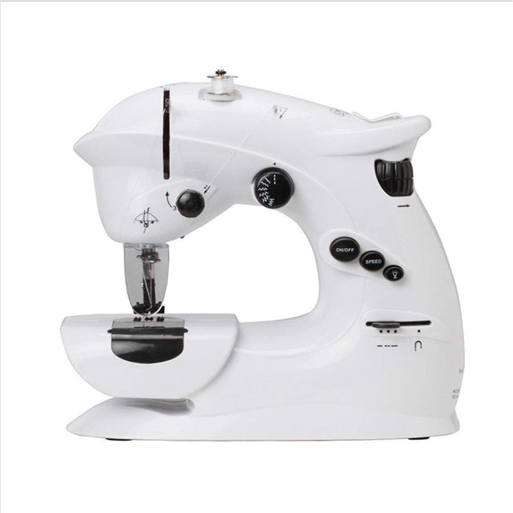 Portable Sewing Machine Electric Sewing Machine Home Mini Mini Sewing Machine Weight Is Easy To Operate Dfbbb (Color : White, Size : 26.5X12X25Cm)