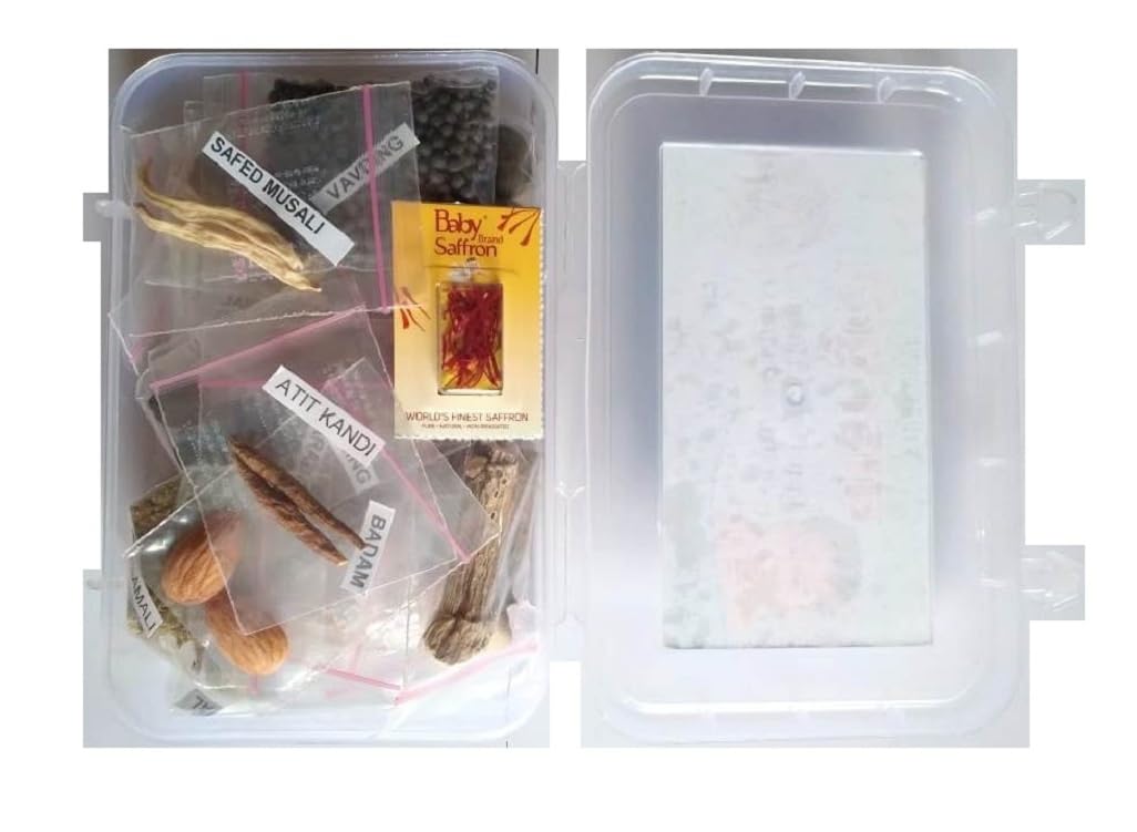 vinarghya – Complete Pack of Balghuti/Ghuti Ka Saman/Balguti/Bal Sathi/Jeevan Ghuti/Ayurvedic Ghutti / घुटी का सामान - 1-2 Pcs Each 3