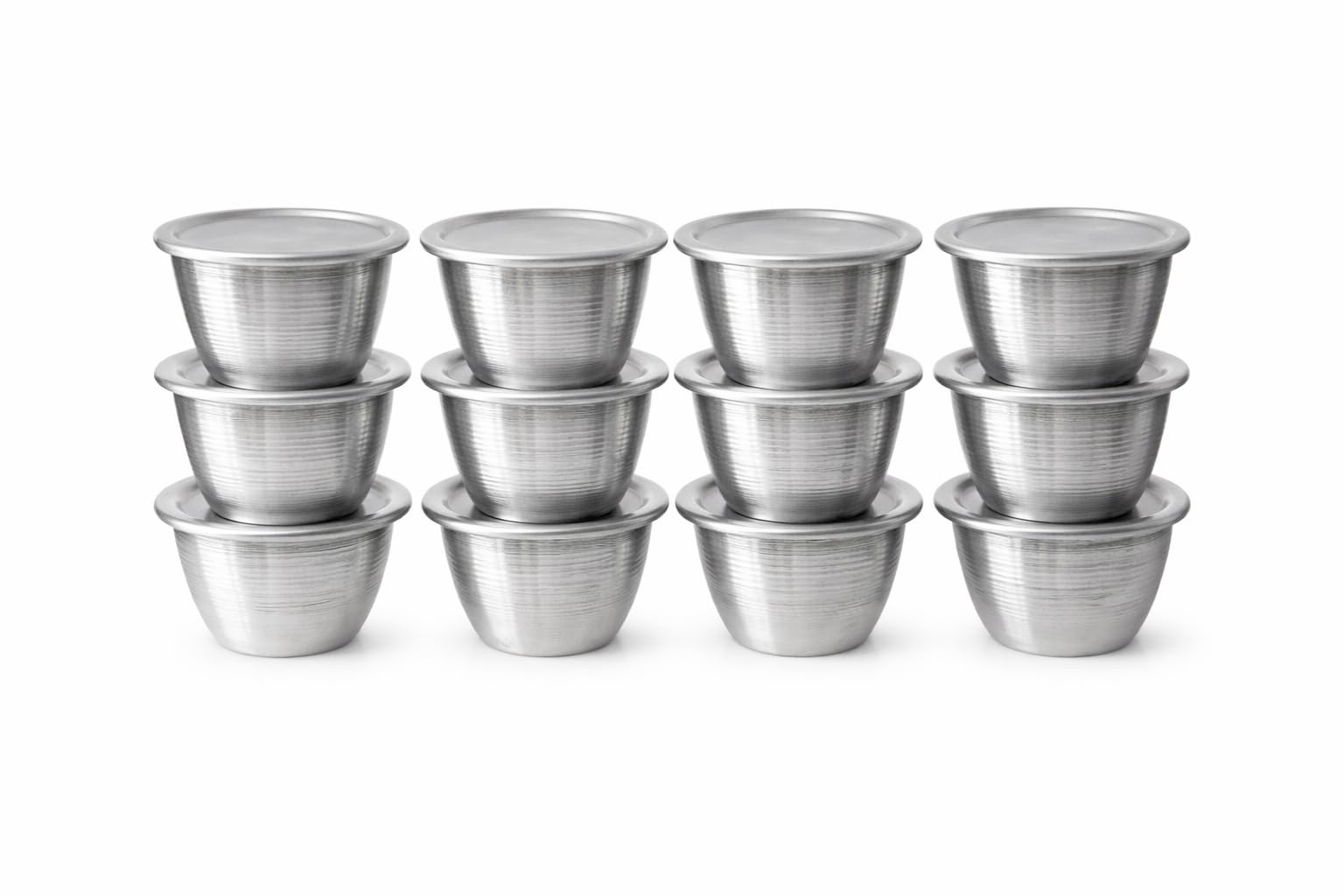 12-Piece Moi Moi Plates (Beans Pudding) with Lids, 300ml Traditional Nigerian Food Containers, Reusable Serving Cups