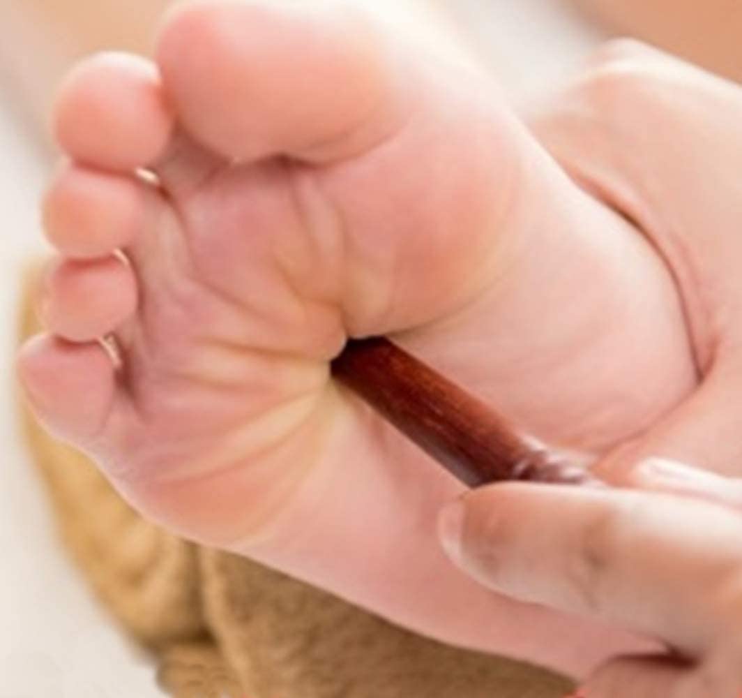 1 Pcs Thai Foot Wooden Stick Massager Reflexology Health Tool Small Wooden Stick Therapy Reflexology Traditional Tool Hand Face Head Body Foot Wood Pain Relief Working Travel Home 16.5 cm