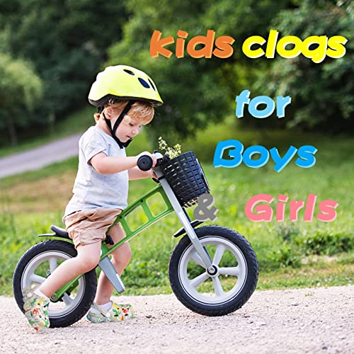 Aixingyun Kids Clogs Shoes Boys Girls Garden Slip On Shoes Toddler Clogs Cute Cartoon Children Slides Slippers Indoor Outdoor Beach Pool Shower Sandals, Grey #TOP4