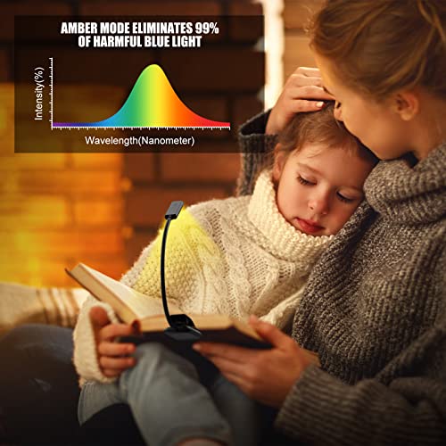 Loomerily Book Light [2 Pack] Rechargable Reading Light, Kids Reading Light With 6 Led & 3 Brightness, Easy Clip On Reading Lamp For Bed At Night #TOP5