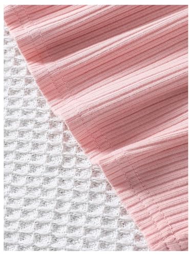 Image of OYOANGLE Toddler Girl's 4 Pack Ribbed Knit Crop Tank Tops Set One Shoulder Summer Camisole