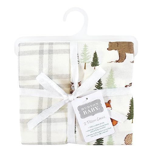 Image of Hudson Baby Unisex Baby and Toddler Cotton Toddler Pillow Case, Forest Animals, One Size