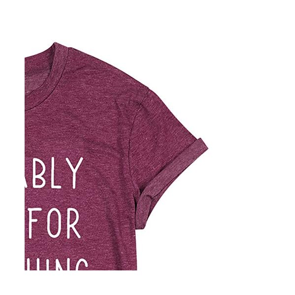 Probably-Late-for-Something-Shirt-Women-Late-Tee-with-Funny-Sayings-Casual-Short-Sleeve-Tee-Top Probably Late for Something Shirt Women Late Tee with Funny Sayings Casual Short Sleeve Tee Top (Mulberry, XL)
