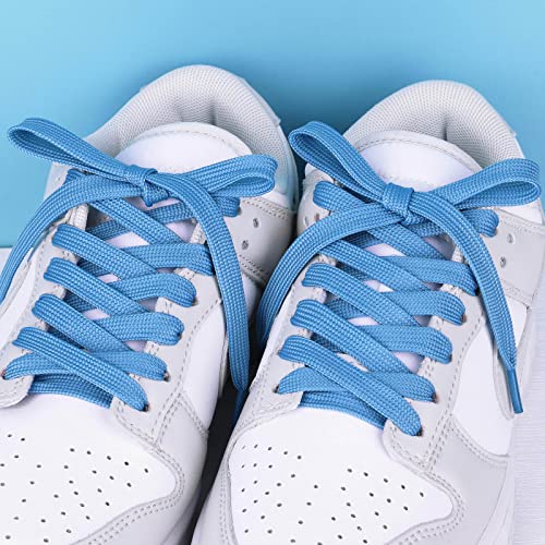 Image of Booyckiy 2 Pairs 2 /5 inch Flat Shoe Laces for Sneakers 31 Colors Shoelaces in 27 inch-72 inch