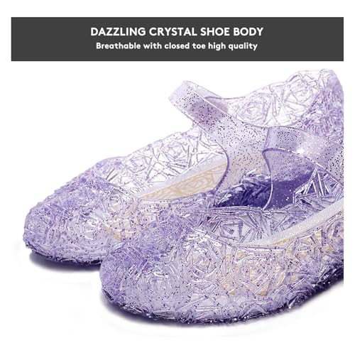 Image of Flats Mary Jane Dance Party Cosplay Shoes, Snow Queen Princess Sandals for Little GirlsToddler, Birthday, Christmas