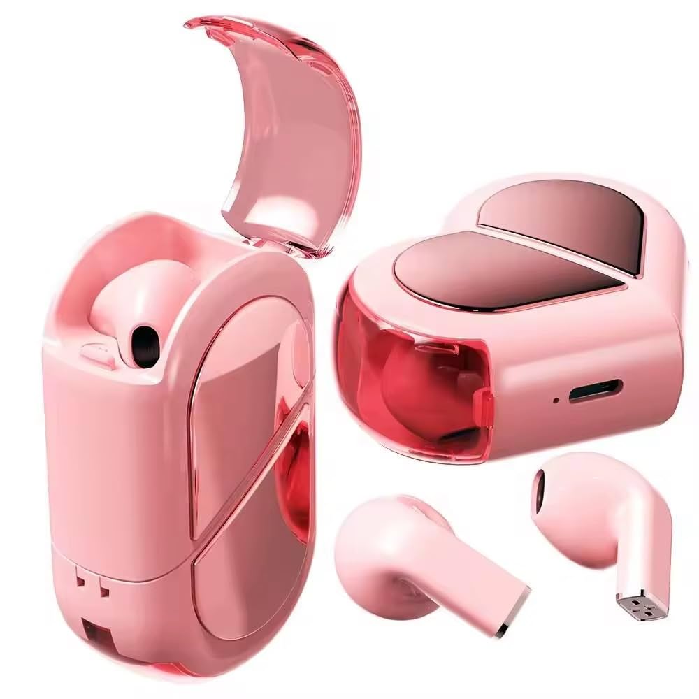 Life Like Mini Heart Earbuds - Invisible & Rotating -3