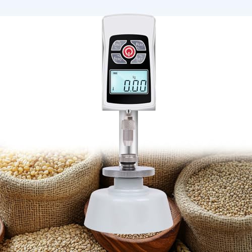 FLNOZAMZ Digitales Getreidehärteprüfer-Messgerät Mini-Getreidepartikel-Durometer mit LCD-Anzeige 20 kg (196n) Maximaler Lastwert und Lastteilungswert für Saatgutfutter, Paddy Rice