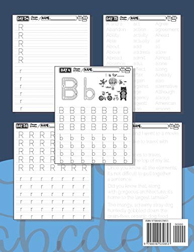 100 Days of Alphabet Handwriting Workbook For Kids: 100 Days 100 Letter A to Z, Word and Sentences (Trace Letters Books for Kids and Beginner) (100 Days of Handwriting Workbook For Kids) - Image 2
