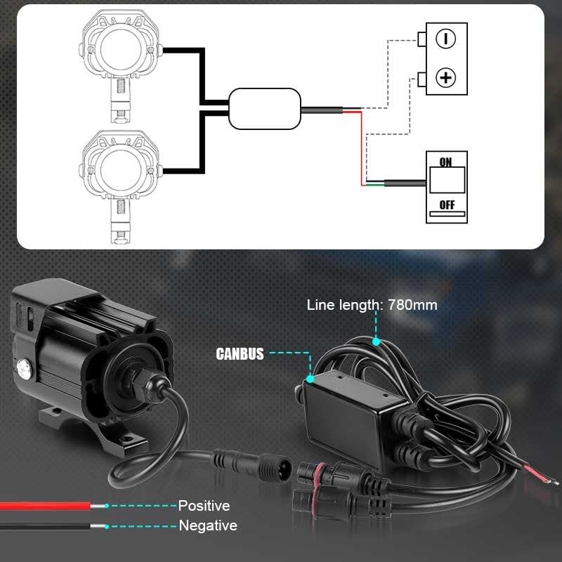 Faros Motocicleta Faro LED para Motocicleta LED Antiniebla | Faro auxiliar LED 12-24V luz antiniebla blanca lámpara punto adicional para moto Para cross ATV patinete eléctrico Quad
