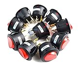 12 Volt Round 3 Prong Red LED Rocker Switch Car SPST Toggle Switch 12V