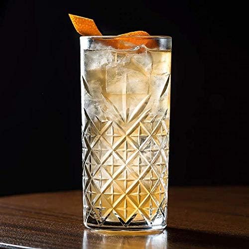 Image of bellemax 320 ML Crystal Cut Glass Tumbler | Premium Drinking Water Glasses | Juice, Soft Drink, Cocktail, Mocktail & Beverage Glasses | Heavy Base Transparent Glassware for Home (Set of 6)