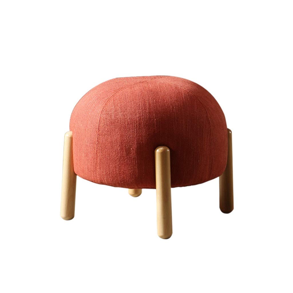 Tabouret de canapé rouge en tissu pour le salon