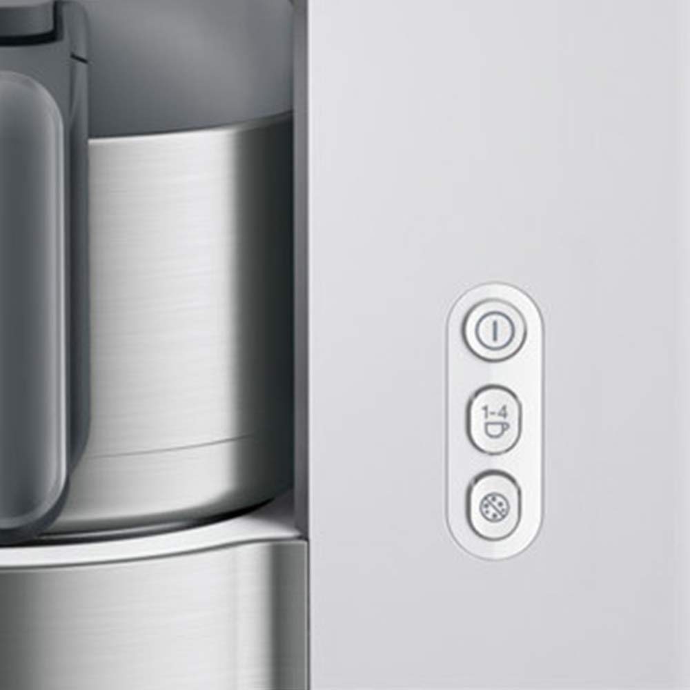 Braun IDCollection KF 5105 WH - Cafetera de filtro con AromaSelect y termo de 10 tazas, 1000 W, color blanco y acero inoxidable