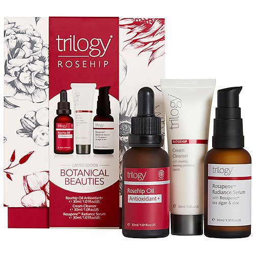 Trilogy ROSEHIP OIL ANTIOXIDANT+ 30ML, CREAM CLEANSER 30ML, ROSAPENE RADIANCE SERUM 30ML (Botanical Beauties Gift Pack)