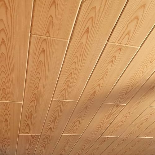 DIY Glue Up Decorative Ceiling Panels/Planks/Tiles - 39.3' x 6.5' (12, Pine Wood)