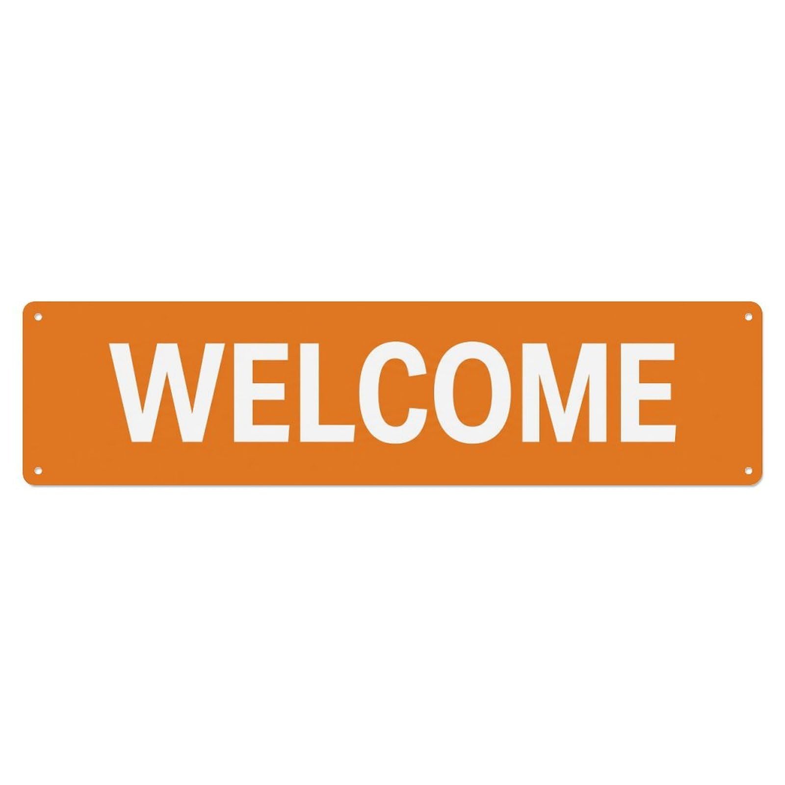 Welcome Guests Entrance Here Metal Tin Sign