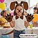 Qnvyw Hundekostüm Komplettset - Dackel Kostüm für Halloween & Partys, Inkl. Ohren & Schwanz, Für Erwachsene & Kinder, Dog Costume mit Pfoten