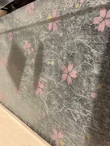 Image of CottonColors Window Film, Blindfold Sheet, Window Glass Film, Set of 2, Repositionable, 35.4 x 78.7 inches (90 x 200 cm), No Glue, UV Protection Privacy Glass Film, DIY, Washi, Cherry Blossom 010