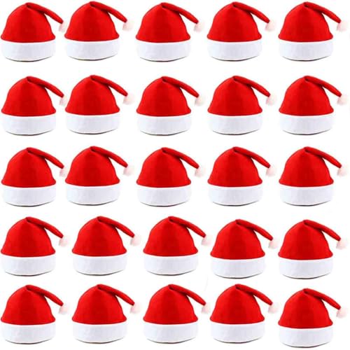 LYFETC 24 Stück Klassische Weihnachtsmützen, extra große...