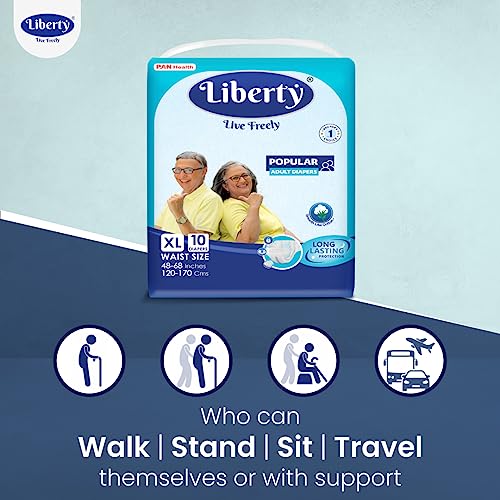 Image of Liberty Adult Diaper, Extra Large (10 count) (120-170 Cms || 48-68 Inch)
